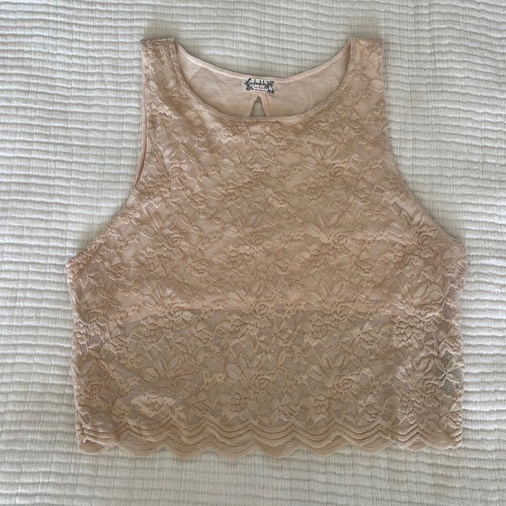 Free People lace crop top